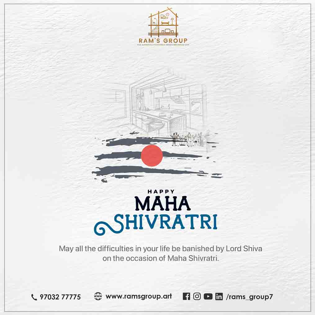 mahashiva rathri poster design for interior desing company